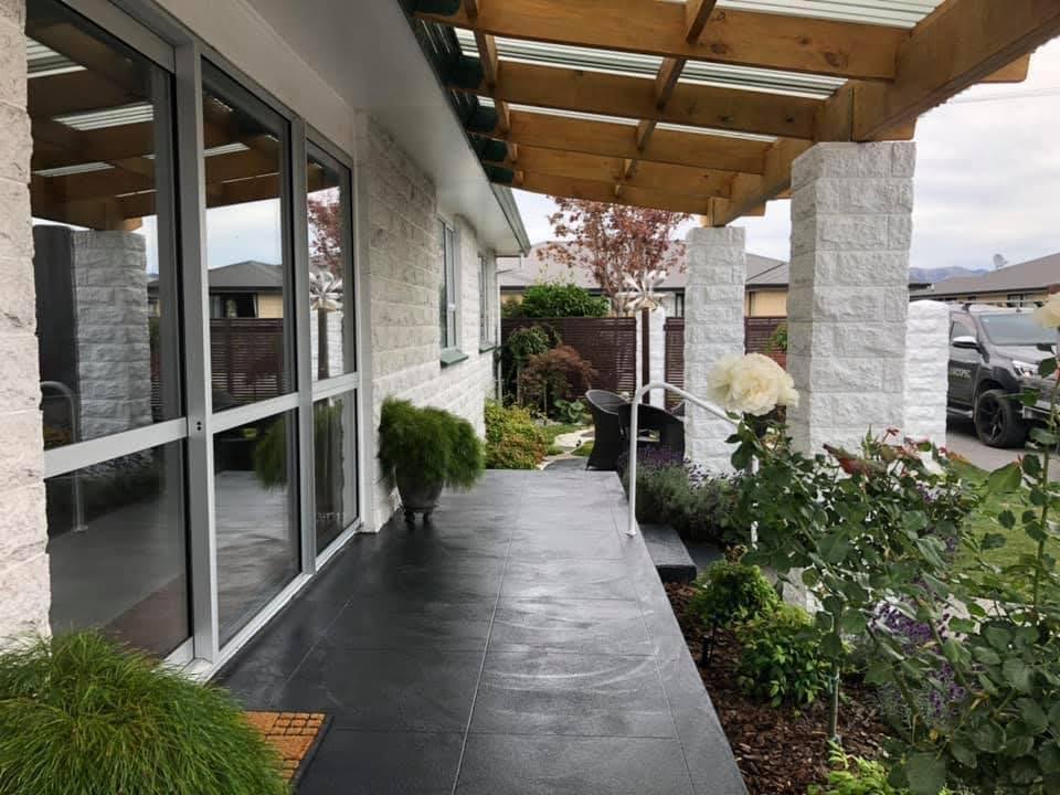 Concrete work and paainting, pergola