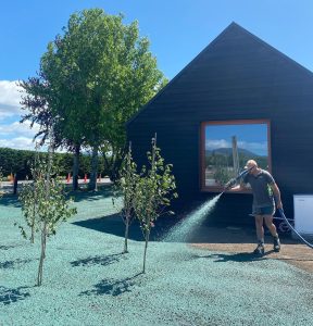 Guthrie job hydroseeding - Andrew